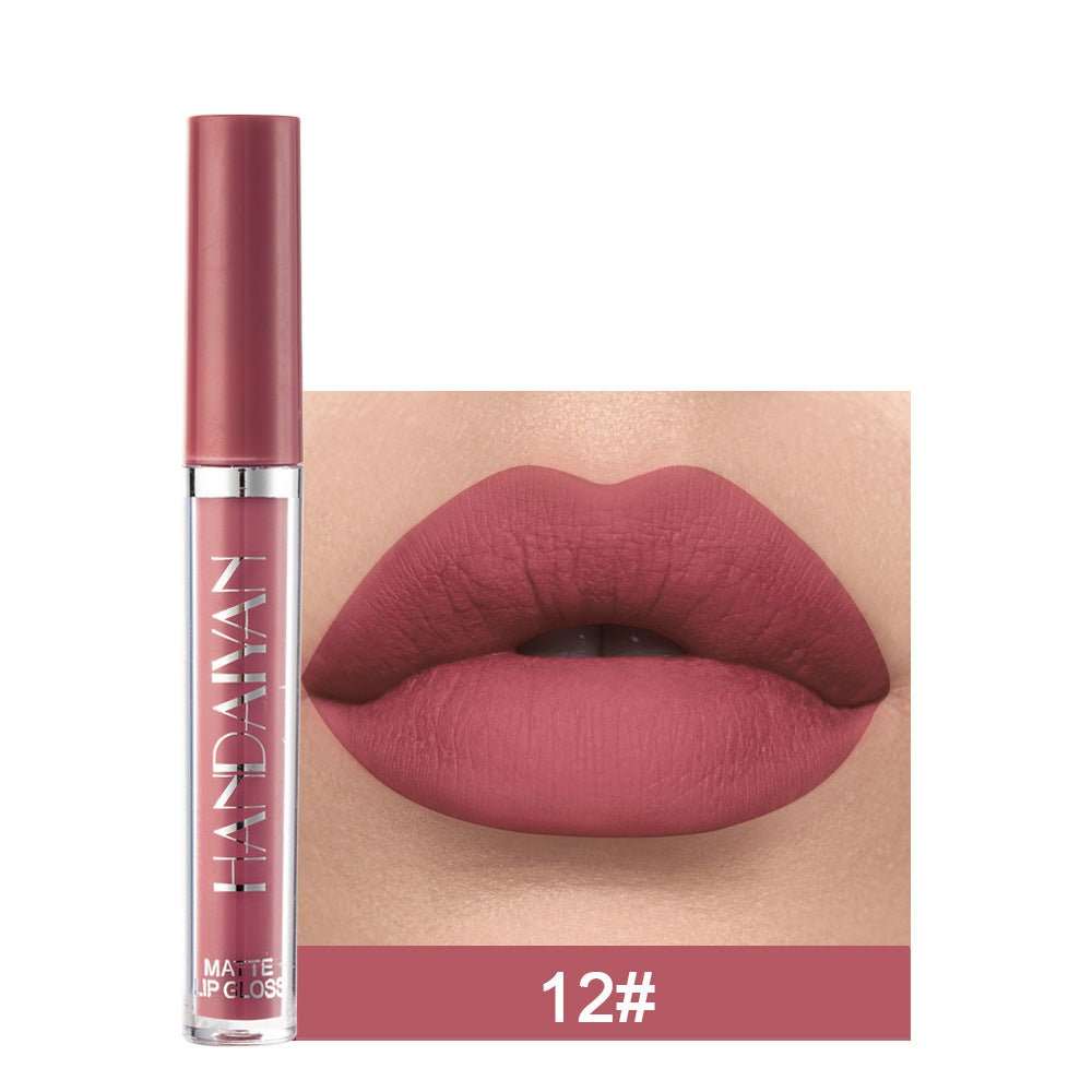 Lip Mud Lazy Lipstick Lip Glaze Authentic Matte Lip Gloss Not Easy To Dip Cup - AMIR BAGS INDIA PRIVATE LIMITED