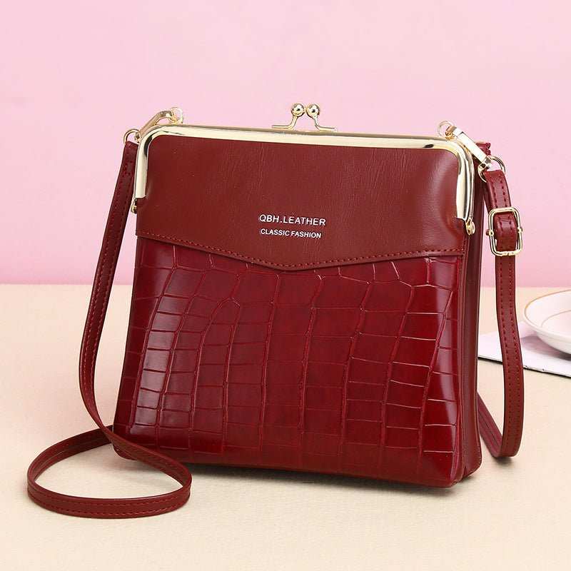 Lock Shoulder Bags Women Alligator Pattern Crossbody Phone Bag - AMIR BAGS INDIA PRIVATE LIMITED
