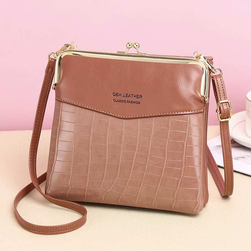 Lock Shoulder Bags Women Alligator Pattern Crossbody Phone Bag - AMIR BAGS INDIA PRIVATE LIMITED