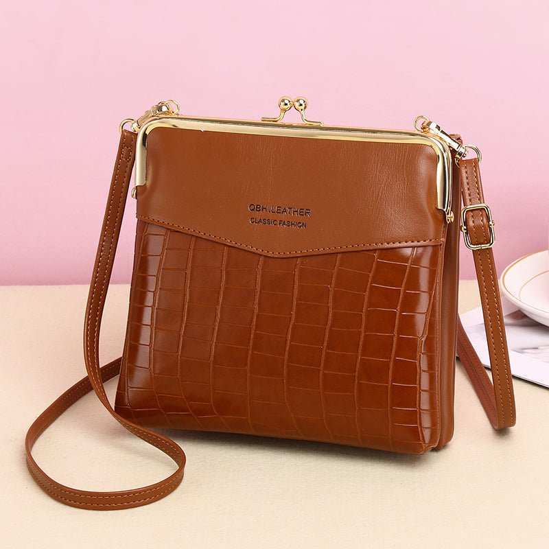 Lock Shoulder Bags Women Alligator Pattern Crossbody Phone Bag - AMIR BAGS INDIA PRIVATE LIMITED
