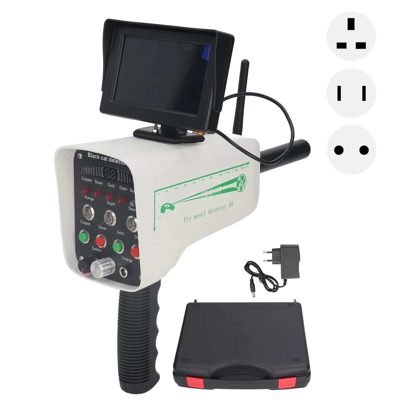 Long Range Gold Detector AC100 to 240V Underground Metal Scanner with High Definition Screen for Gold Silver Copper - AMIR BAGS INDIA PRIVATE LIMITED