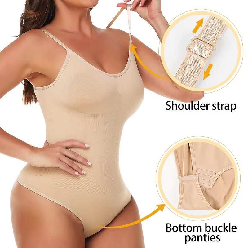 Low Back Bodysuits Shapewear for Women Open Crotch Body Shaper Seamless Tummy Control Push up Corset Tank Top Backless Underwear - AMIR BAGS INDIA PRIVATE LIMITED