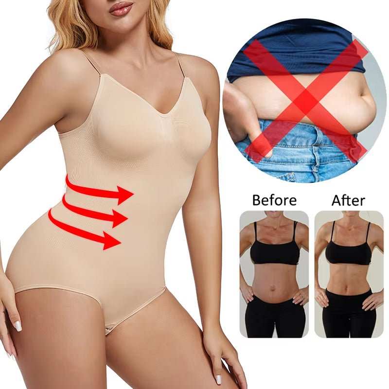 Low Back Bodysuits Shapewear for Women Open Crotch Body Shaper Seamless Tummy Control Push up Corset Tank Top Backless Underwear - AMIR BAGS INDIA PRIVATE LIMITED