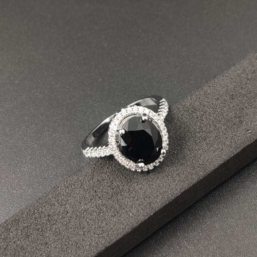 Luxury Zircon Round Ring Full Of Diamonds Ring Engagement Wedding First Ornament - AMIR BAGS INDIA PRIVATE LIMITED