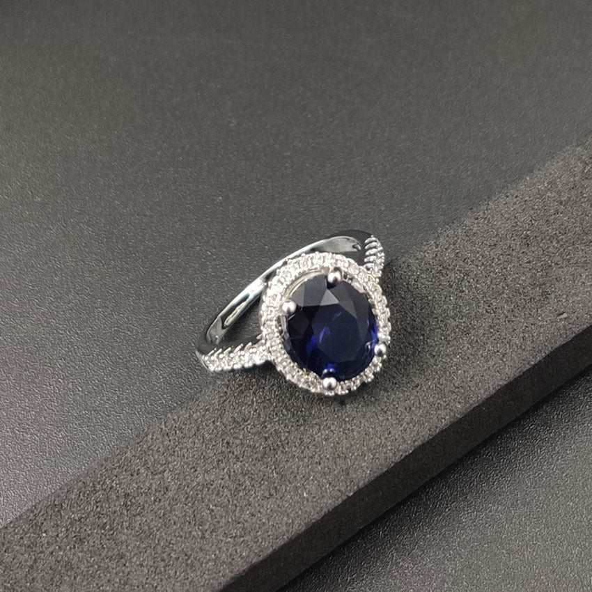 Luxury Zircon Round Ring Full Of Diamonds Ring Engagement Wedding First Ornament - AMIR BAGS INDIA PRIVATE LIMITED