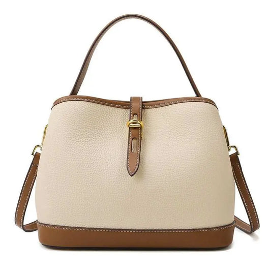 Lychee Pattern Large Capacity Contrast Color Single Shoulder Messenger Bag - AMIR BAGS INDIA PRIVATE LIMITED