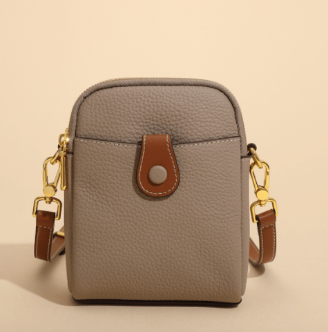 Lychee Pattern Mobile Phone Bag Small High Quality Leather Crossbody Bags For Women Wallet - AMIR BAGS INDIA PRIVATE LIMITED