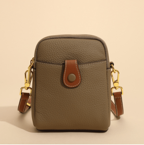 Lychee Pattern Mobile Phone Bag Small High Quality Leather Crossbody Bags For Women Wallet - AMIR BAGS INDIA PRIVATE LIMITED