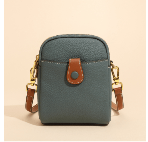 Lychee Pattern Mobile Phone Bag Small High Quality Leather Crossbody Bags For Women Wallet - AMIR BAGS INDIA PRIVATE LIMITED