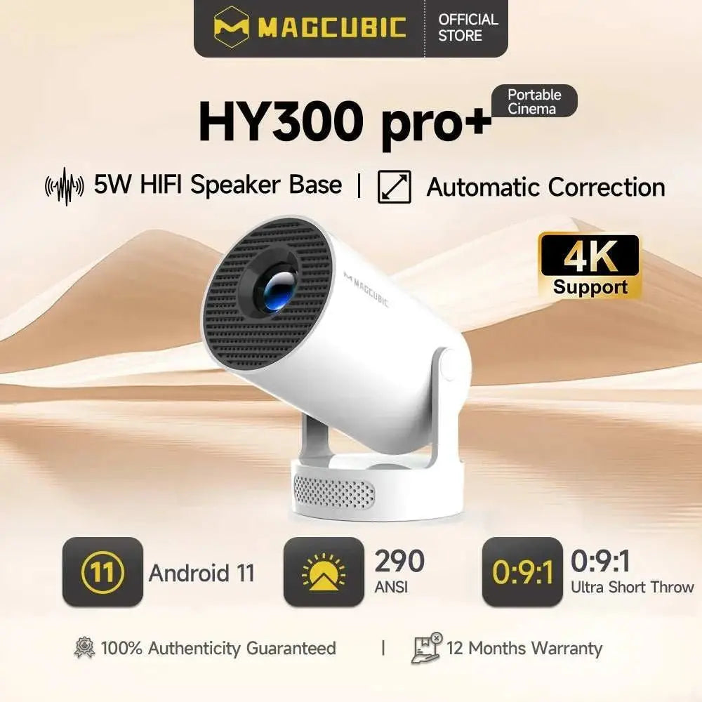 Magcubic HY300 Pro + Ultra Projector 4K 720P Portable Projector with W3 models to choose it,please check carefully before confirming payment.Manual Focus for HY300 Pro
5W Speaker & Manual Focus for HY300 Pro +
Electric Focus AMIR BAGS INDIA PRIVATE LIMITEDAMIR BAGS INDIA PRIVATE LIMITEDnull