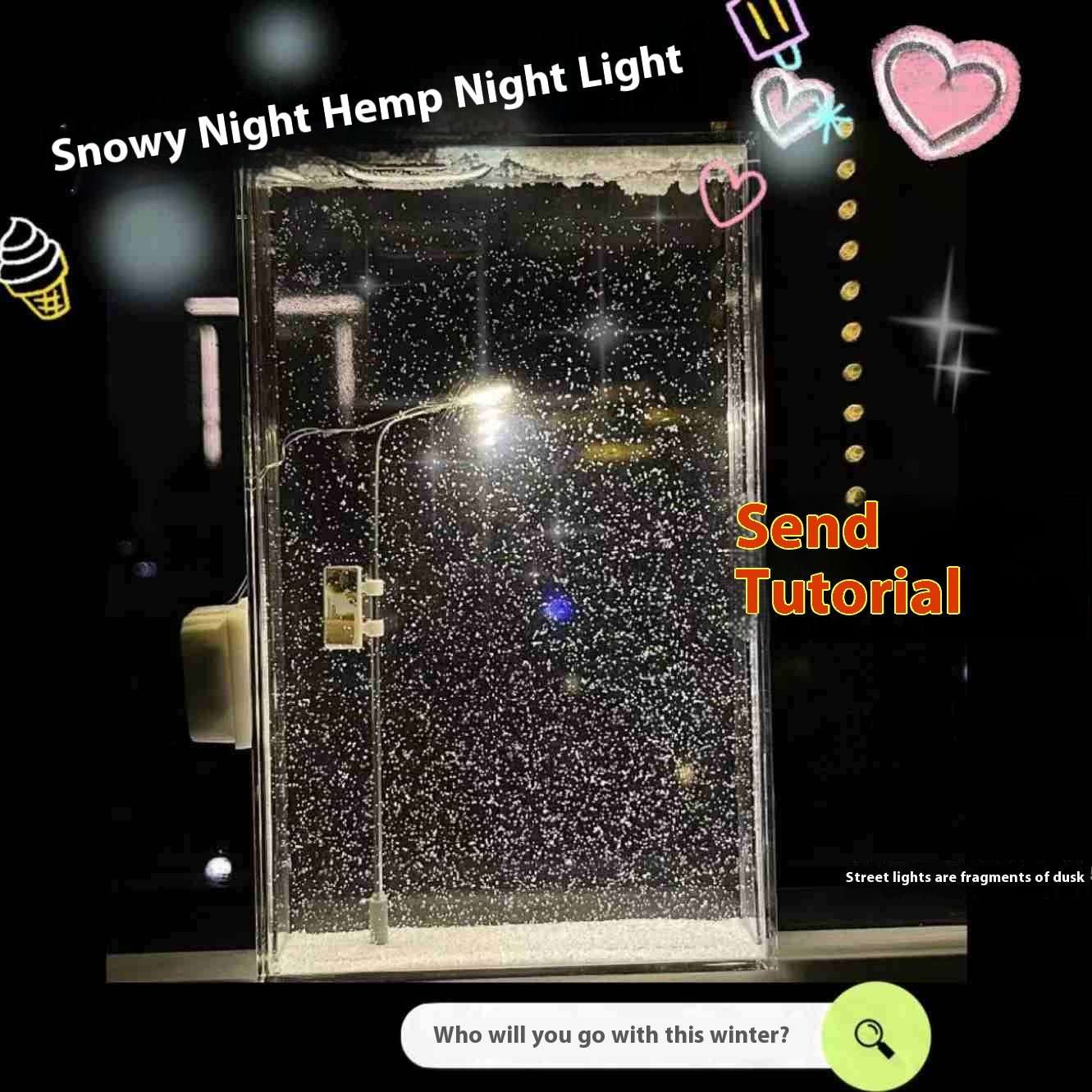 Magic Snowy Landscape Night Lights Small Street Light Snowy Flowing Night DIY Christmas Lights Christmas Desktop Decor Handmade - AMIR BAGS INDIA PRIVATE LIMITED
