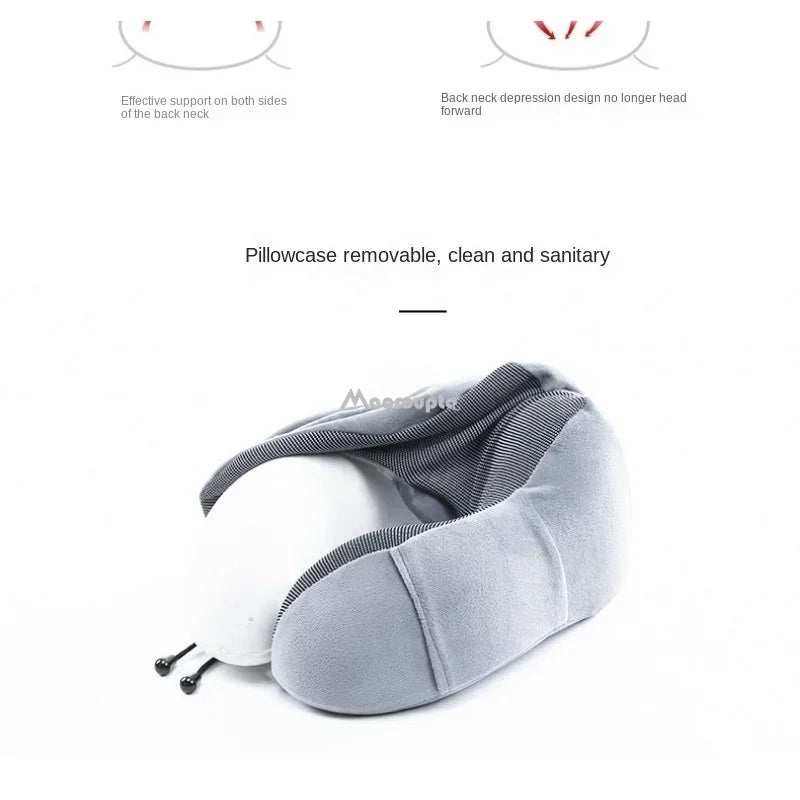 Memory Foam U - Shaped Neck Pillow Soft Travel Pillow Massage Neck Sleeping Pillows Plane Car Cervical Spine Pillow Bedding Nap - AMIR BAGS INDIA PRIVATE LIMITED