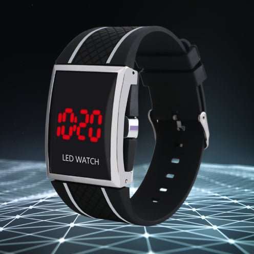 Men Women Casual Unisex White Black LED Digital Sports Wrist Watch Wristwatch Date Clock - AMIR BAGS INDIA PRIVATE LIMITED