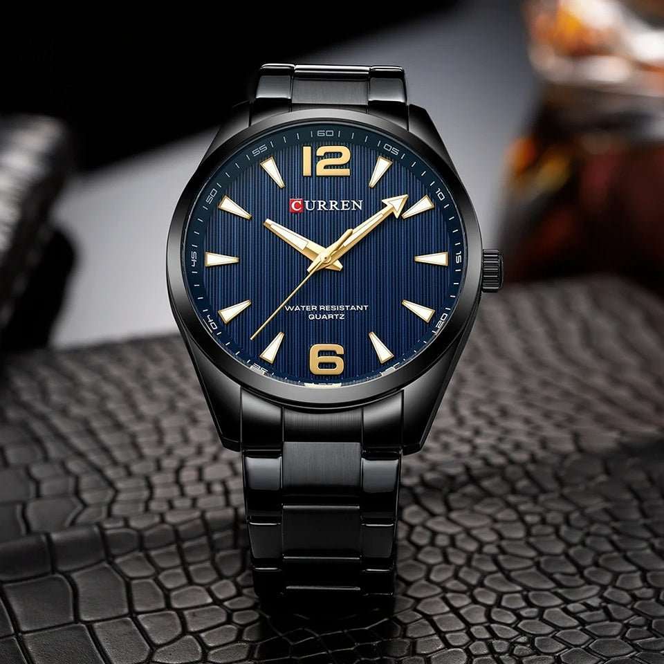 Men's Business Quartz Steel Belt Watch - AMIR BAGS INDIA PRIVATE LIMITED