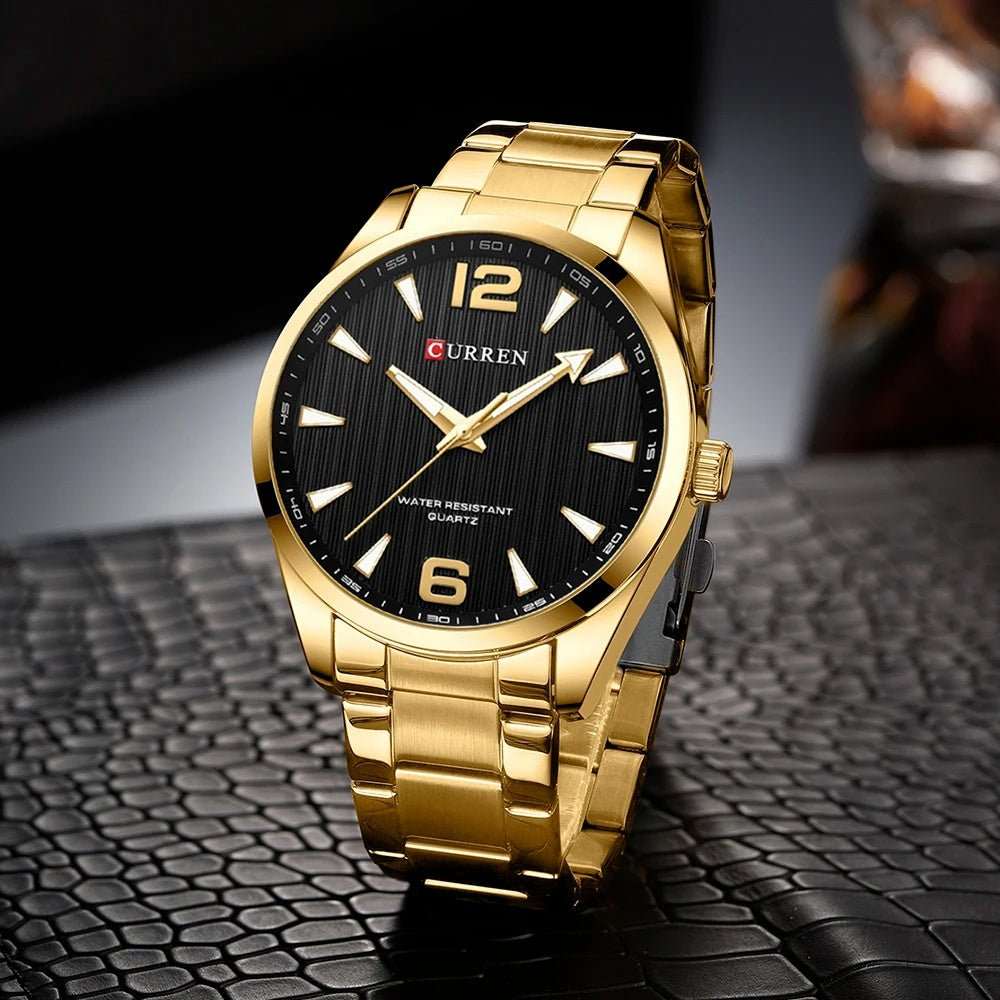 Men's Business Quartz Steel Belt Watch - AMIR BAGS INDIA PRIVATE LIMITED
