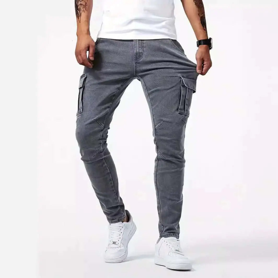 Men's Casual Multi-bag Labor Protection PantsProduct information:Color: light blue, gray, black Elasticity: Micro elasticity Pants length: trousers Waist Type: Mid waist Suitable for people: Youth Size: S,M,L,XDropshipmanAMIR BAGS INDIA PRIVATE LIMITEDnull