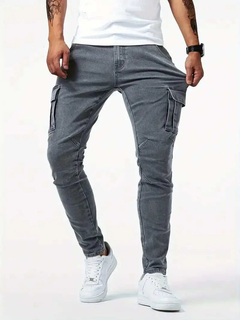 Men's Casual Multi-bag Labor Protection PantsProduct information:Color: light blue, gray, black Elasticity: Micro elasticity Pants length: trousers Waist Type: Mid waist Suitable for people: Youth Size: S,M,L,XDropshipmanAMIR BAGS INDIA PRIVATE LIMITEDnull