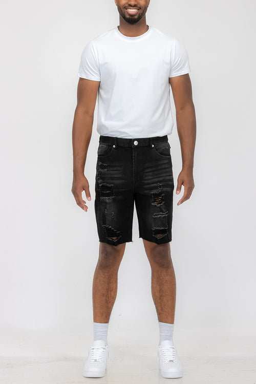 Mens Distressed Denim Shorts - AMIR BAGS INDIA PRIVATE LIMITED