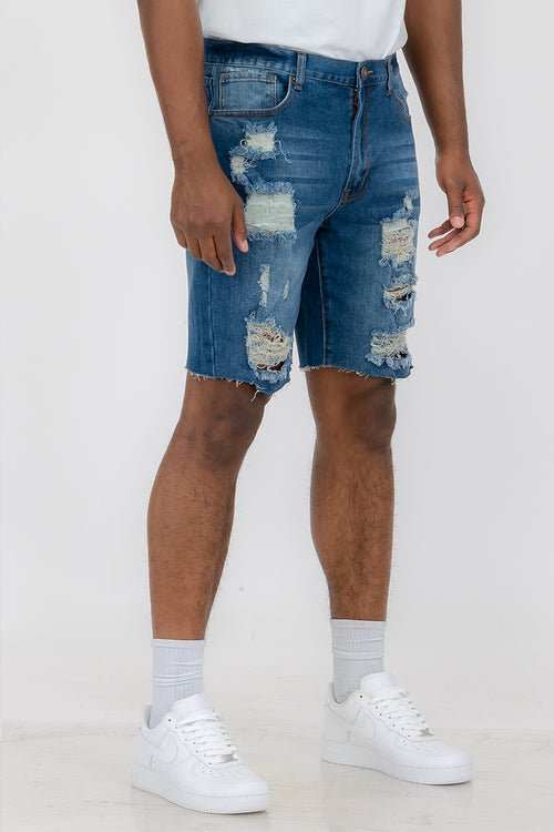 Mens Distressed Denim Shorts - AMIR BAGS INDIA PRIVATE LIMITED