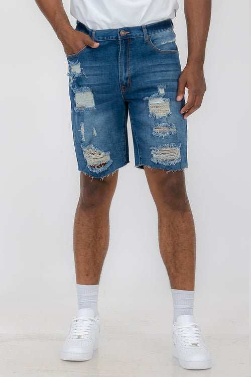 Mens Distressed Denim Shorts - AMIR BAGS INDIA PRIVATE LIMITED