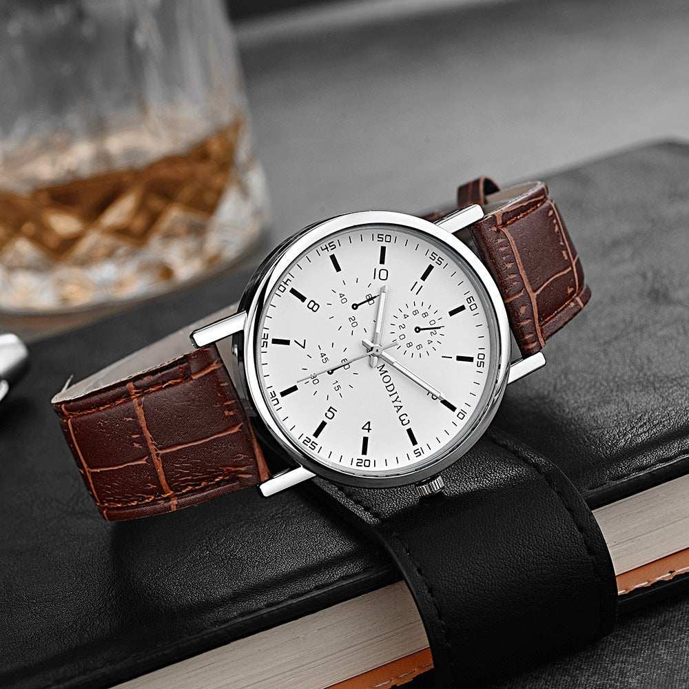 Men's Fashion Simple Belt Quartz Watch - AMIR BAGS INDIA PRIVATE LIMITED