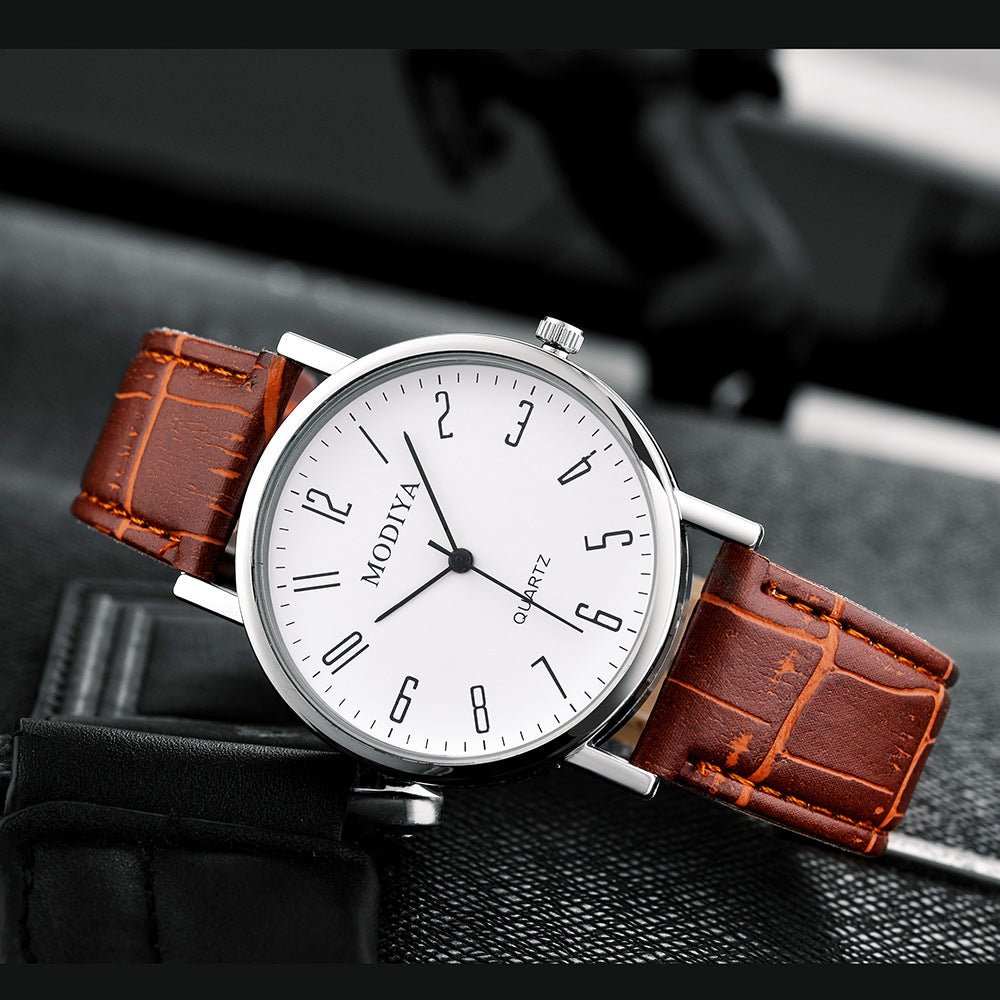 Men's Fashion Simple Belt Quartz Watch - AMIR BAGS INDIA PRIVATE LIMITED