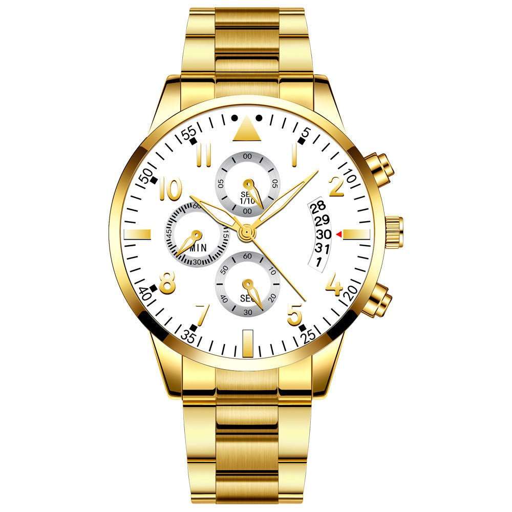 Men's Fashion Stainless Steel With Luminous Pointer - AMIR BAGS INDIA PRIVATE LIMITED