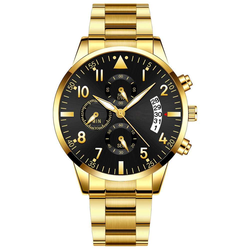 Men's Fashion Stainless Steel With Luminous Pointer - AMIR BAGS INDIA PRIVATE LIMITED