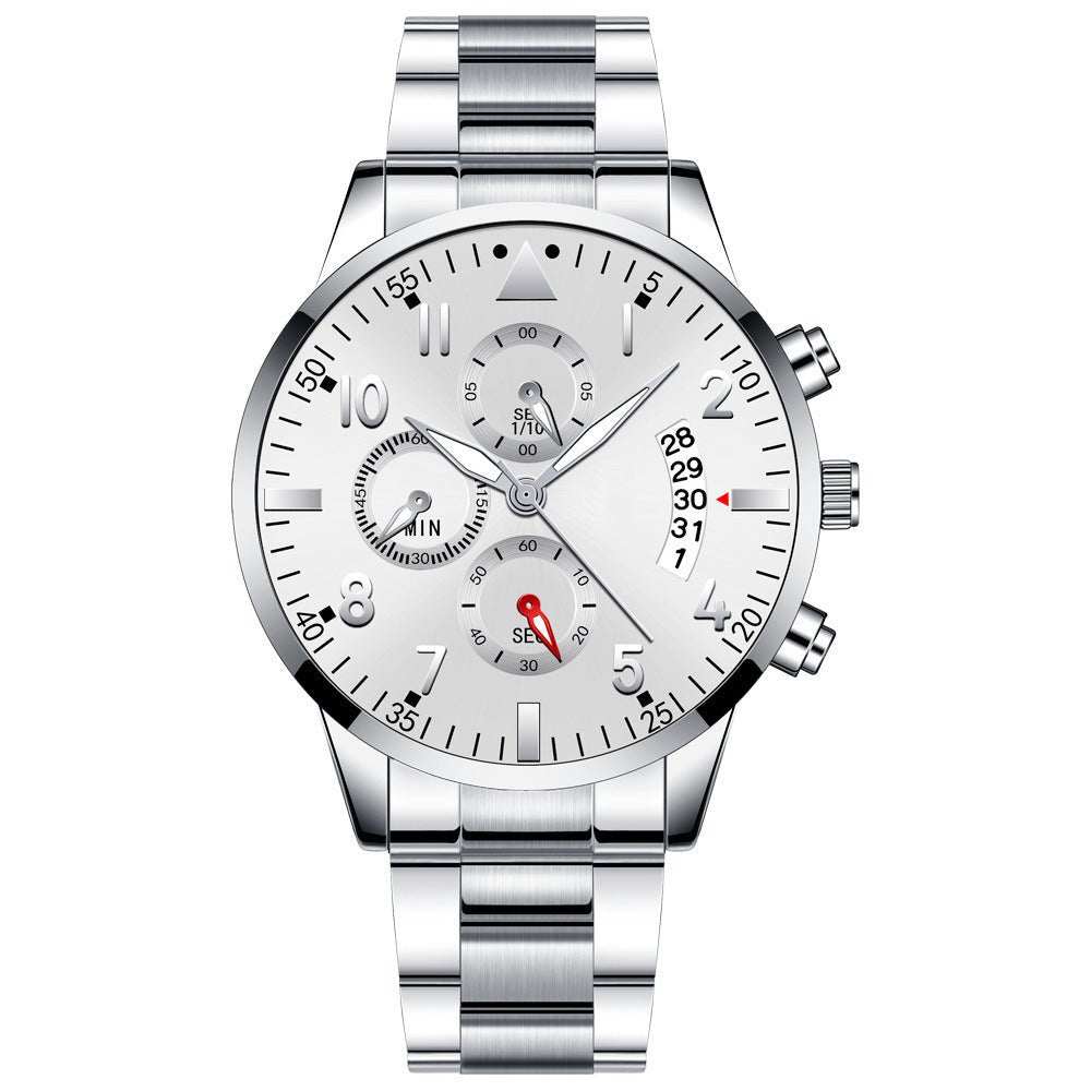 Men's Fashion Stainless Steel With Luminous Pointer - AMIR BAGS INDIA PRIVATE LIMITED