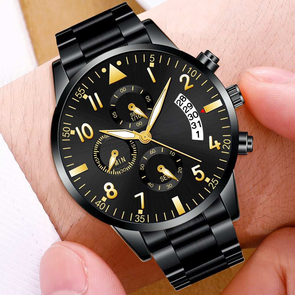 Men's Fashion Stainless Steel With Luminous Pointer - AMIR BAGS INDIA PRIVATE LIMITED