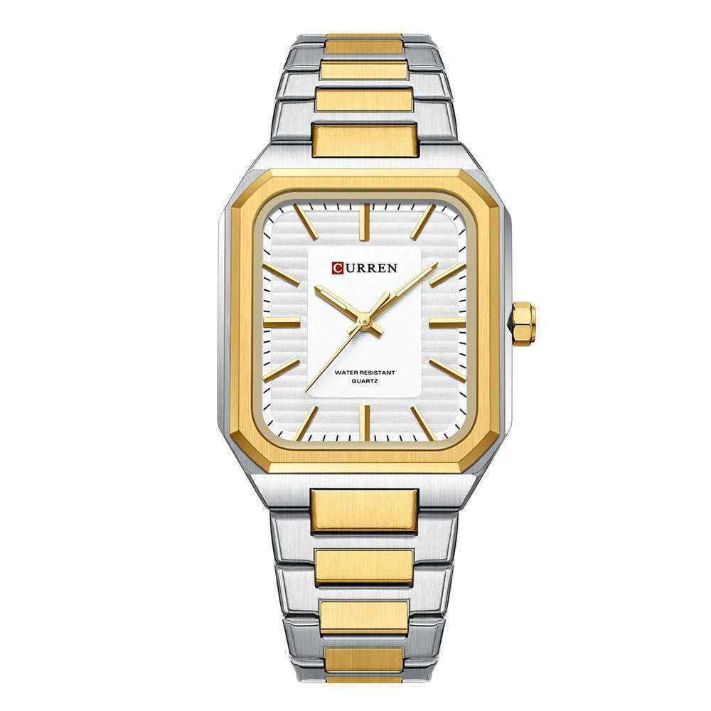 Men's Fashion Steel Band Business Square Quartz Watch - AMIR BAGS INDIA PRIVATE LIMITED