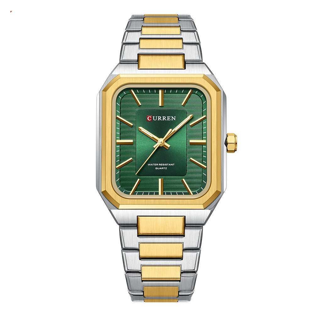 Men's Fashion Steel Band Business Square Quartz Watch - AMIR BAGS INDIA PRIVATE LIMITED