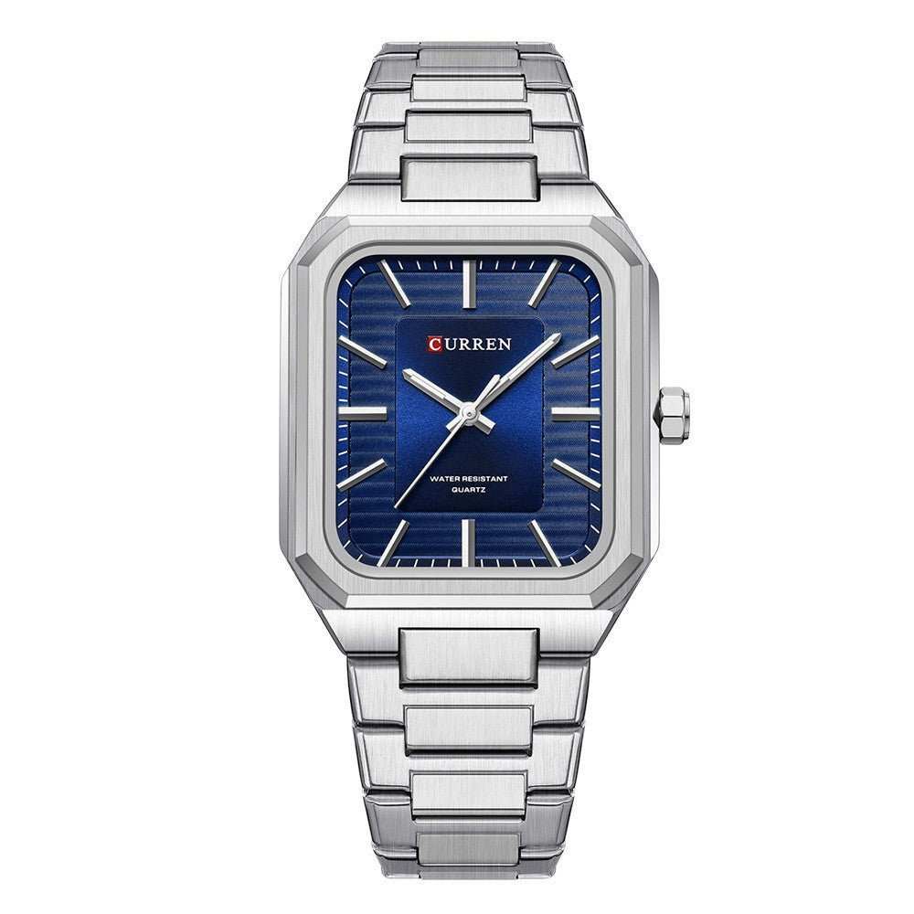 Men's Fashion Steel Band Business Square Quartz Watch - AMIR BAGS INDIA PRIVATE LIMITED