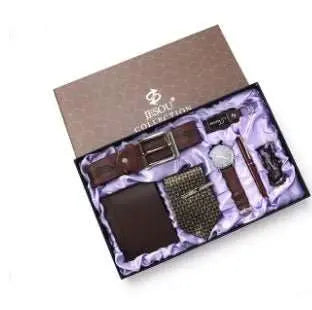 Men's Gift Suit Exquisite Packaging Watch Belt Tie Wallet Simple Combination Suit - AMIR BAGS INDIA PRIVATE LIMITED