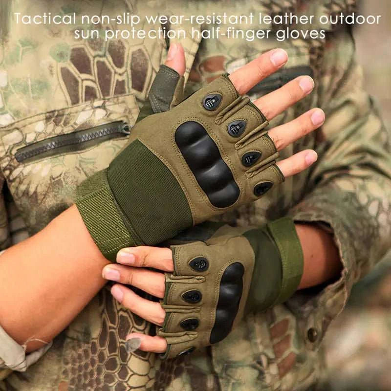 Men's Half Finger Tactical Gloves - AMIR BAGS INDIA PRIVATE LIMITED