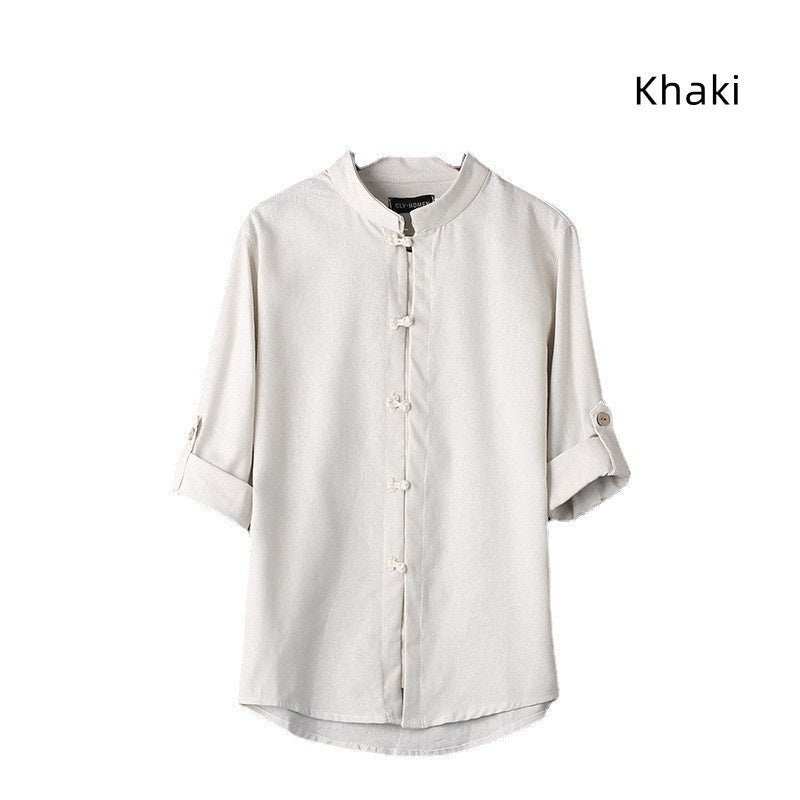 Men's Linen Vintage Plus Size Shirt - AMIR BAGS INDIA PRIVATE LIMITED