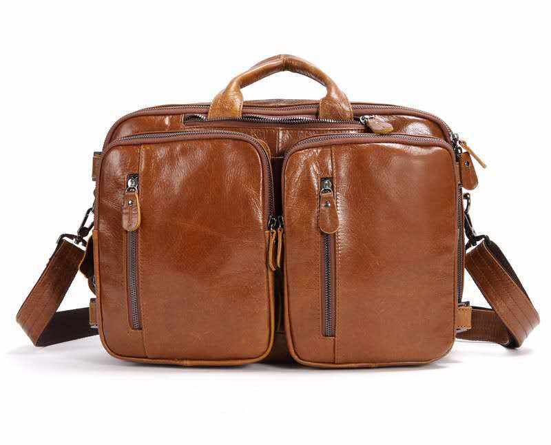 Men's Multi - functional First - layer Imported Leather Bag - AMIR BAGS INDIA PRIVATE LIMITED