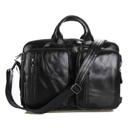 Men's Multi - functional First - layer Imported Leather Bag - AMIR BAGS INDIA PRIVATE LIMITED