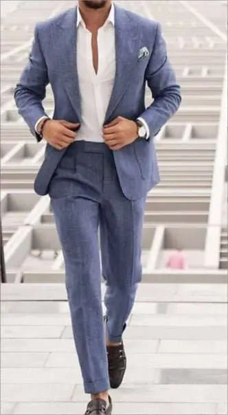 Men's Plus Size Two-piece SuitProduct information:Thickness: regularFabric name: hemp blendColor: yellow, sky blue, light blue, khaki, light pink, light green, dark blueMain fabric composition: lDropshipmanAMIR BAGS INDIA PRIVATE LIMITEDnull