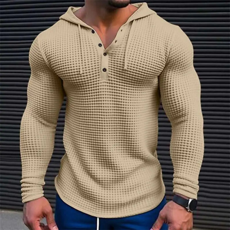 Men's Pullover Casual Long Sleeve T-shirt Waffler Slim Tops Sweat-shirOverview:Unique design, stylish and beautiful.Good material, comfortable wear.A variety of colors, any choice.Product information:Pattern: solid color Pocket Style: DropshipmanAMIR BAGS INDIA PRIVATE LIMITEDnull