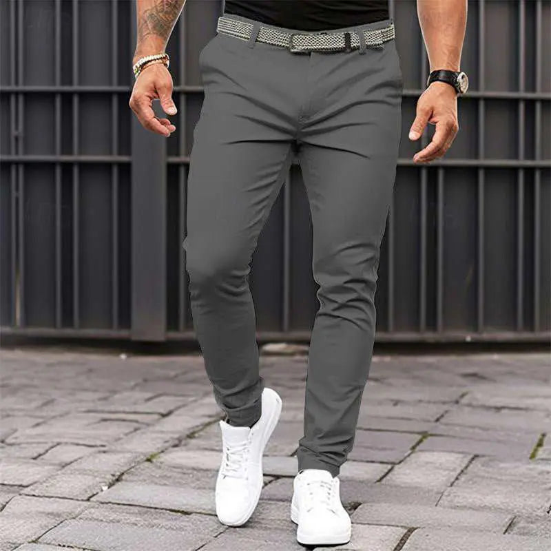 Men's Pure Color Tight Pocket Zipper Business Casual Slim-fitting TrouProduct information:Pattern: solid colorColor: black, dark gray, white, khakiElasticity: Micro-elasticPants length: trousersWaist Type: Mid waistSuitable for people:DropshipmanAMIR BAGS INDIA PRIVATE LIMITEDnull