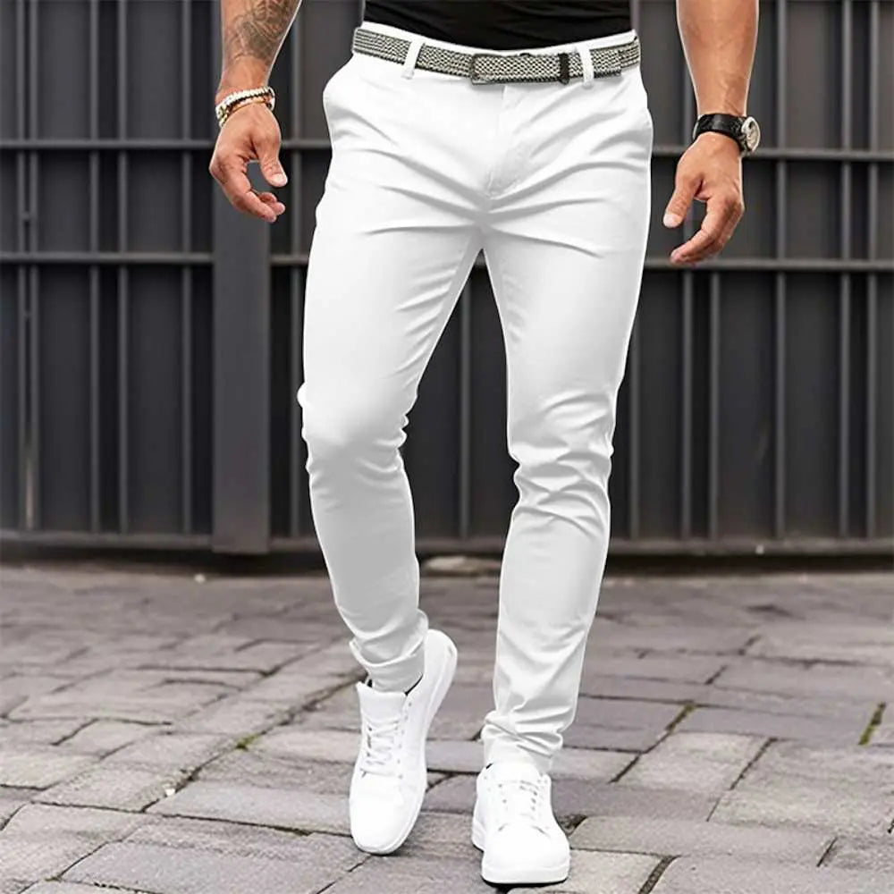 Men's Pure Color Tight Pocket Zipper Business Casual Slim-fitting TrouProduct information:Pattern: solid colorColor: black, dark gray, white, khakiElasticity: Micro-elasticPants length: trousersWaist Type: Mid waistSuitable for people:DropshipmanAMIR BAGS INDIA PRIVATE LIMITEDnull
