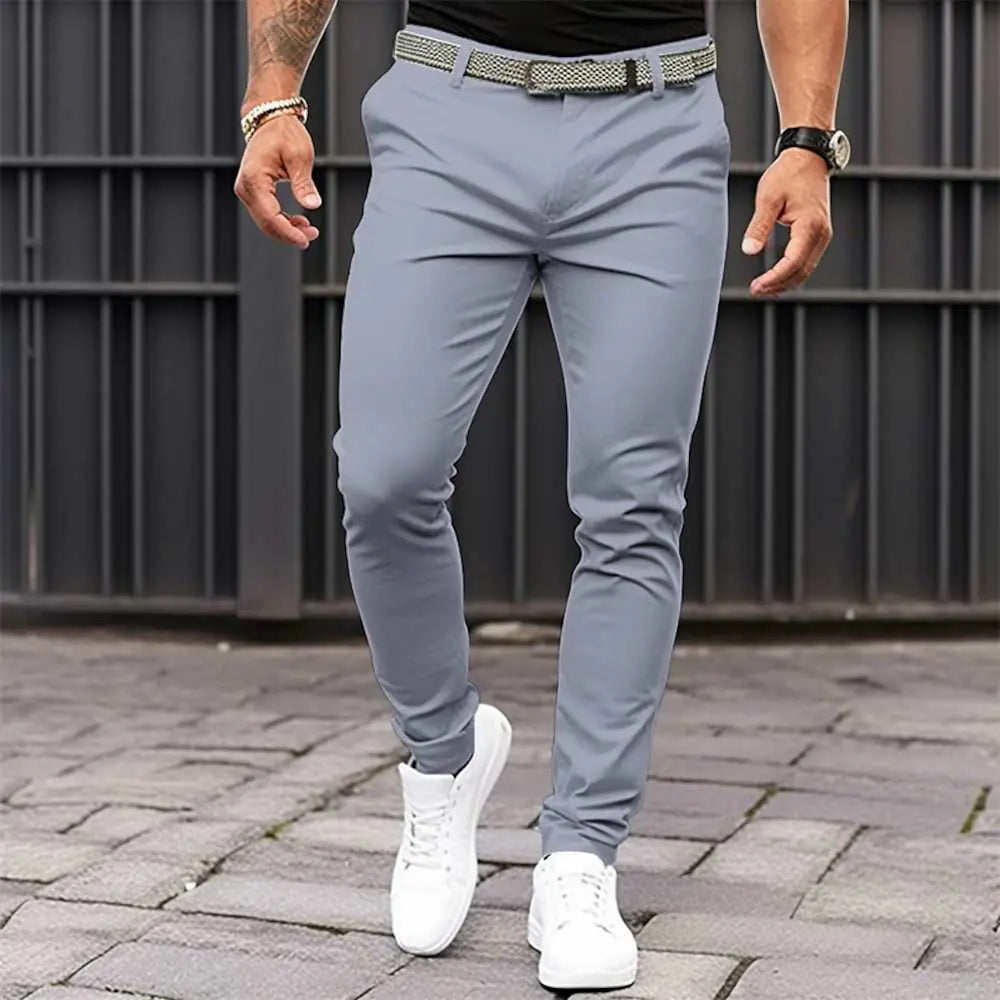 Men's Pure Color Tight Pocket Zipper Business Casual Slim-fitting TrouProduct information:Pattern: solid colorColor: black, dark gray, white, khakiElasticity: Micro-elasticPants length: trousersWaist Type: Mid waistSuitable for people:DropshipmanAMIR BAGS INDIA PRIVATE LIMITEDnull