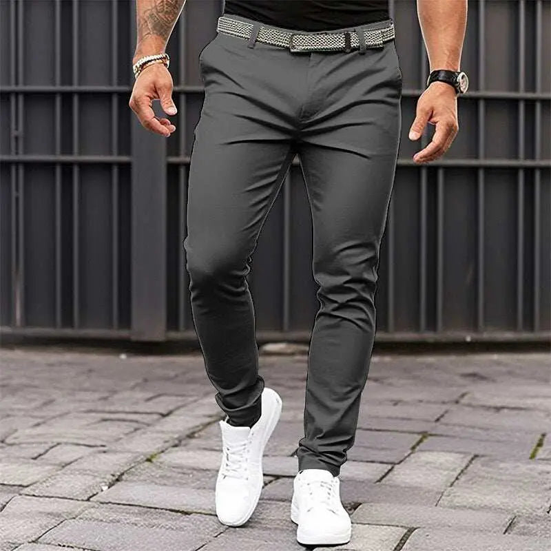 Men's Pure Color Tight Pocket Zipper Business Casual Slim-fitting TrouProduct information:Pattern: solid colorColor: black, dark gray, white, khakiElasticity: Micro-elasticPants length: trousersWaist Type: Mid waistSuitable for people:DropshipmanAMIR BAGS INDIA PRIVATE LIMITEDnull