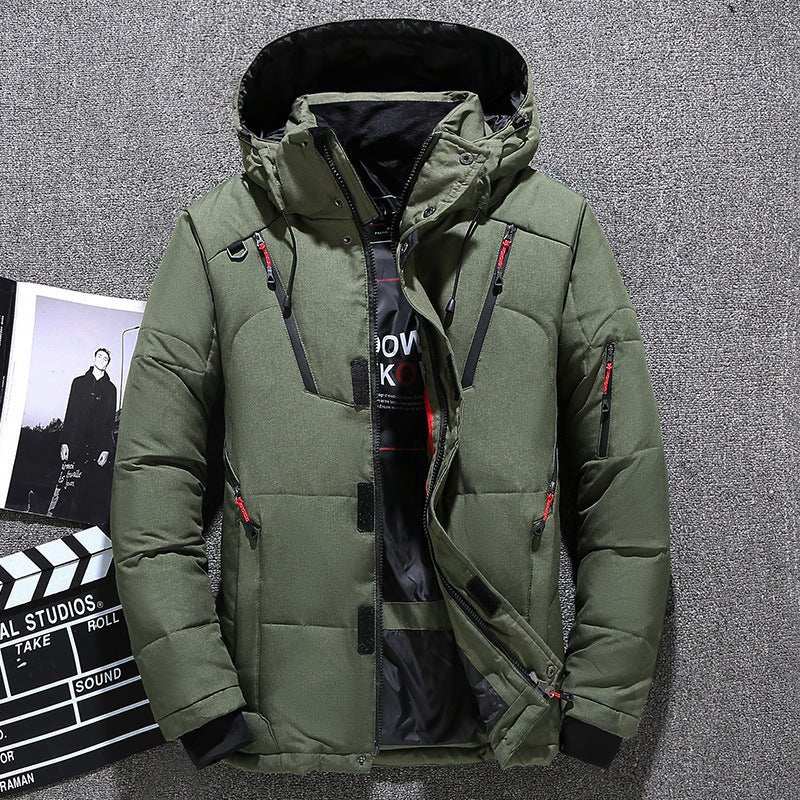 Men's Short Winter Thick White Duck Down Hooded Jacket Multi-pocket OuProduct information:Color: green, black, blue, gray, orangeSize: M,L,XL,XXL,XXL,XXXXL,5XL Version: RegularStyle: BasicFabric name: Polyester Fiber Applicable scenariDropshipmanAMIR BAGS INDIA PRIVATE LIMITEDnull