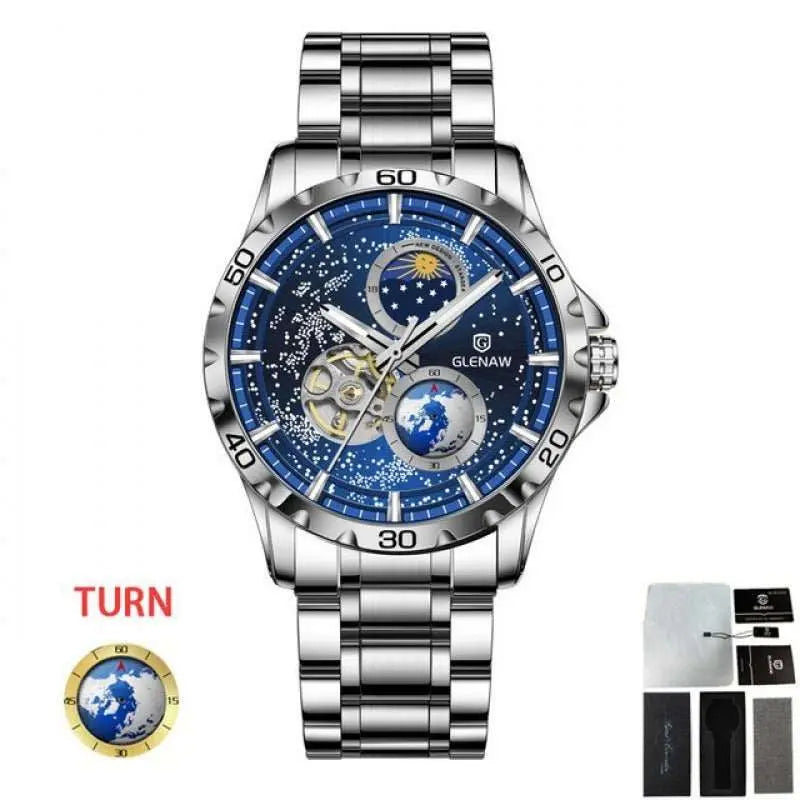 Men's Simple Stainless Steel Quartz Watch - AMIR BAGS INDIA PRIVATE LIMITED