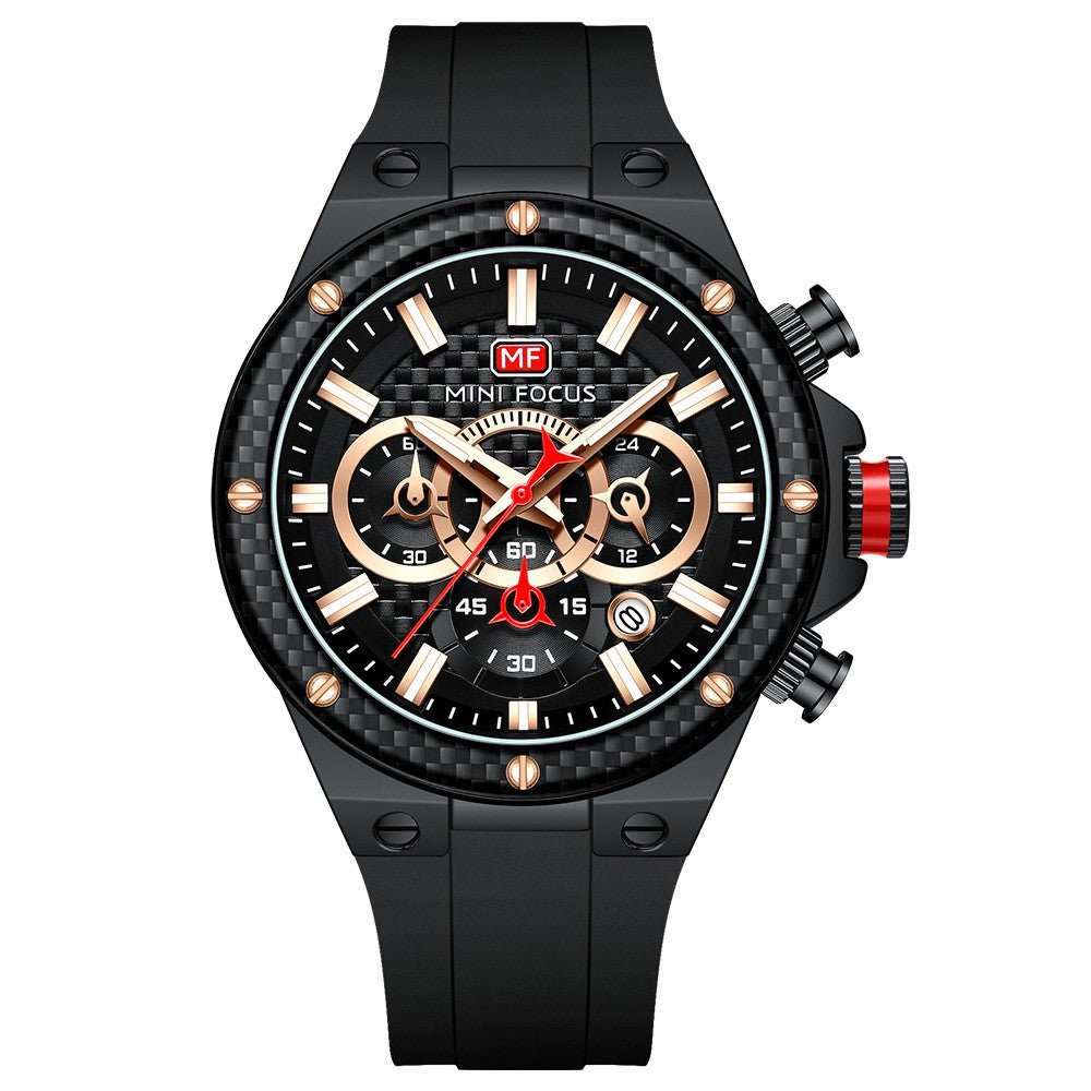 Men's Sports Watch Waterproof Carbon Fiber Ring - AMIR BAGS INDIA PRIVATE LIMITED