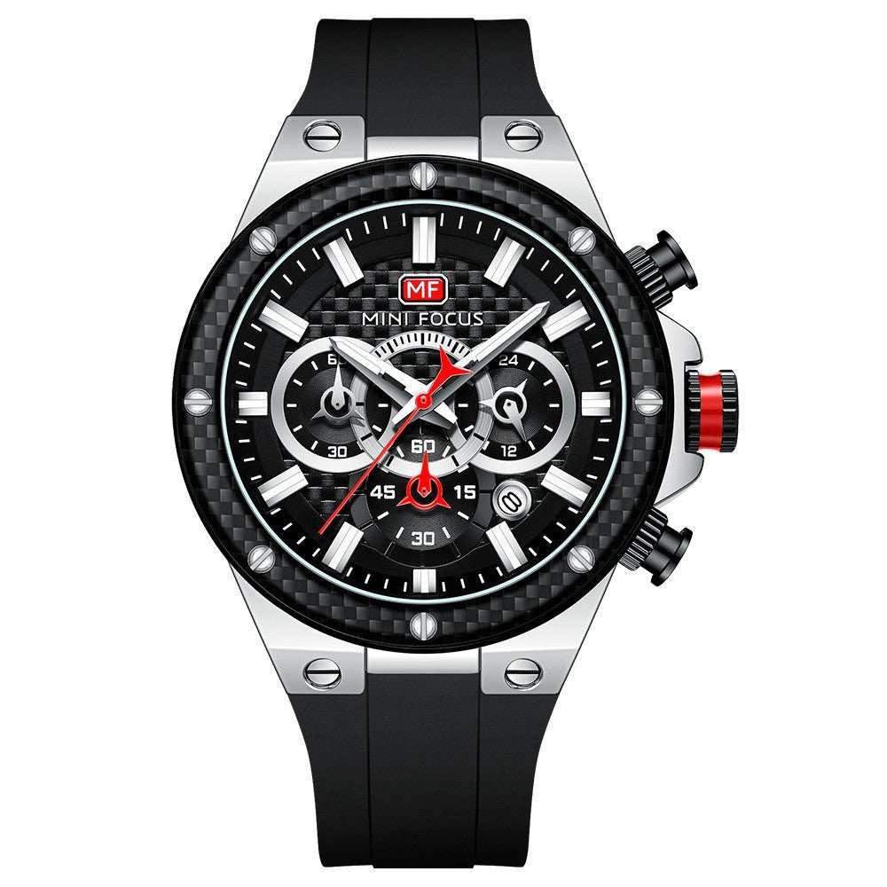 Men's Sports Watch Waterproof Carbon Fiber Ring - AMIR BAGS INDIA PRIVATE LIMITED