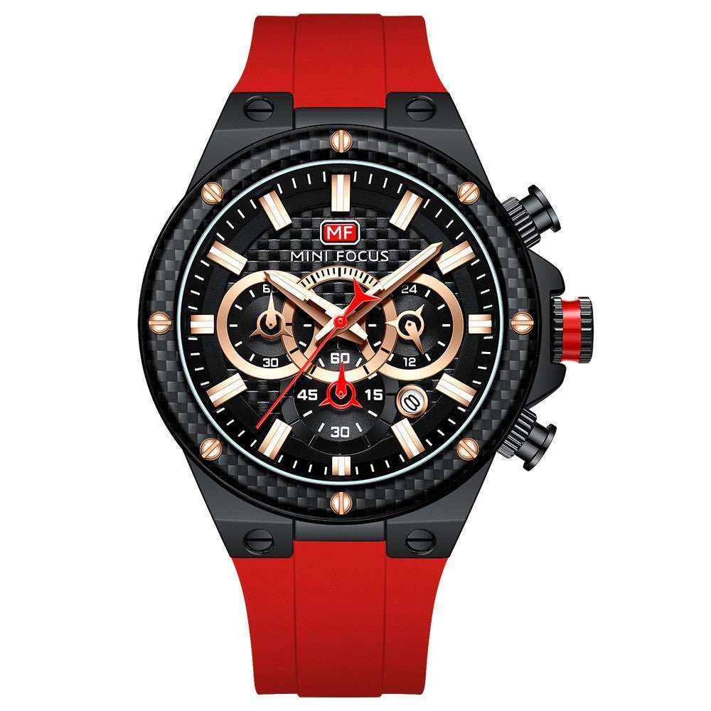 Men's Sports Watch Waterproof Carbon Fiber Ring - AMIR BAGS INDIA PRIVATE LIMITED