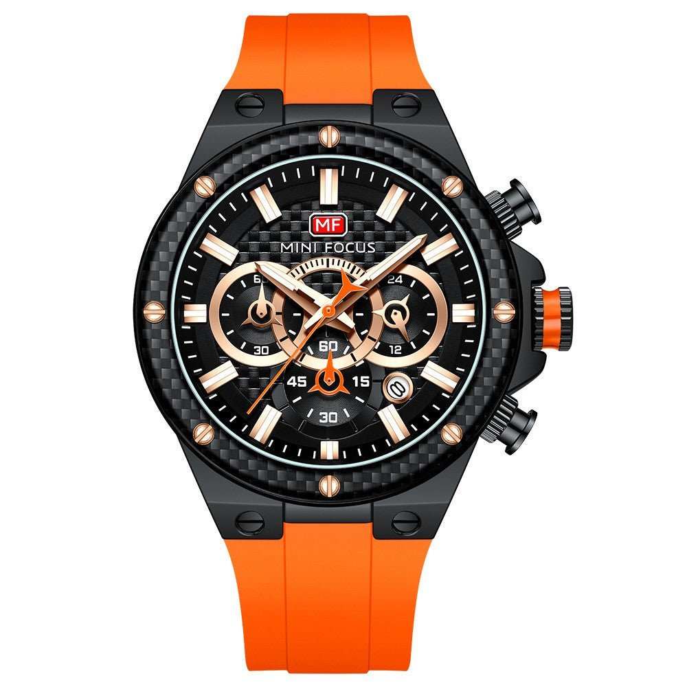 Men's Sports Watch Waterproof Carbon Fiber Ring - AMIR BAGS INDIA PRIVATE LIMITED